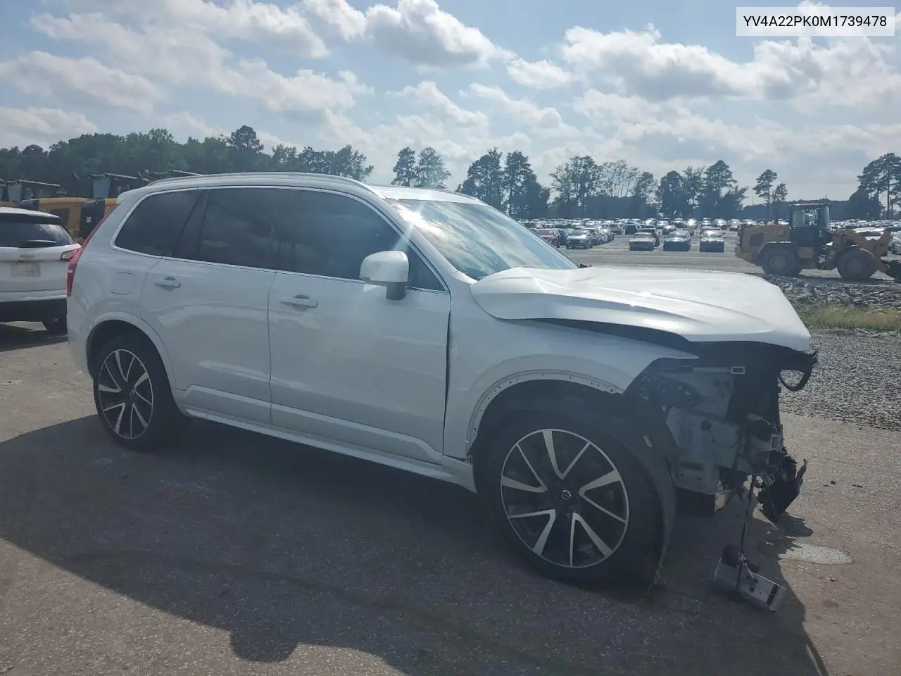 2021 Volvo Xc90 T6 Momentum VIN: YV4A22PK0M1739478 Lot: 63964205