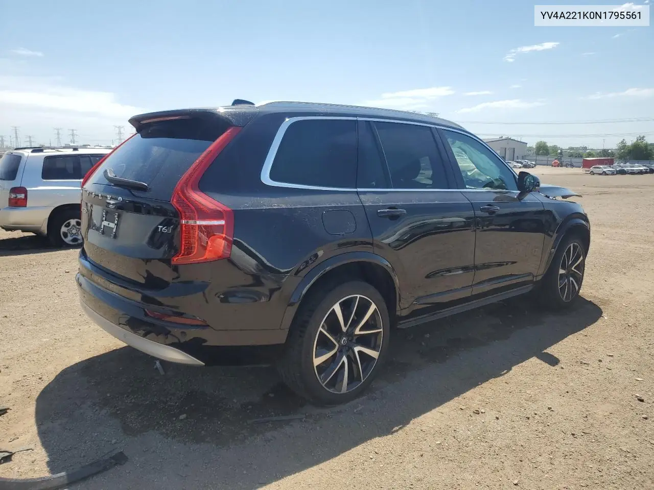 2022 Volvo Xc90 T6 Momentum VIN: YV4A221K0N1795561 Lot: 61743175