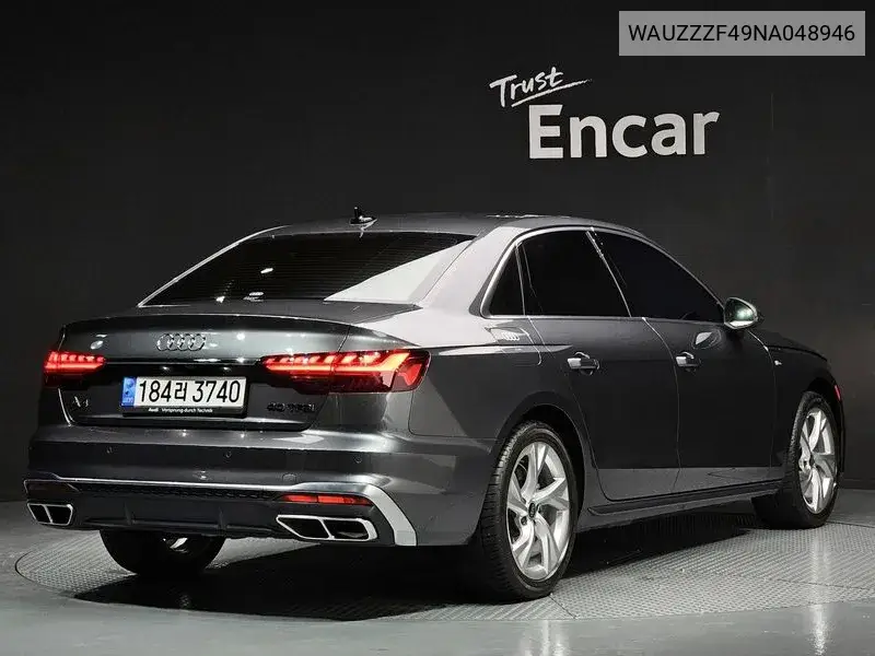 A4 (B9) 40 Tfsi Premium VIN: WAUZZZF49NA048946 Lot: 39955467