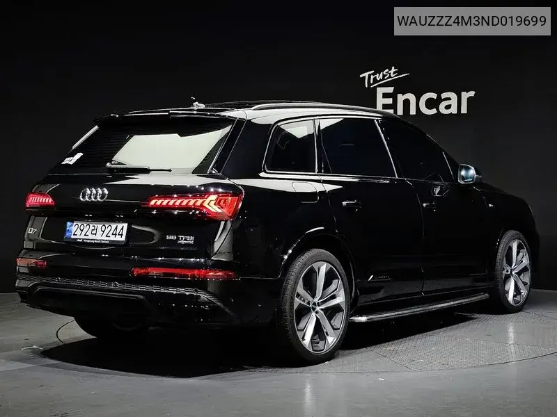 Q7 (4M) 55 Tfsi Quattro Premium VIN: WAUZZZ4M3ND019699 Lot: 39646239