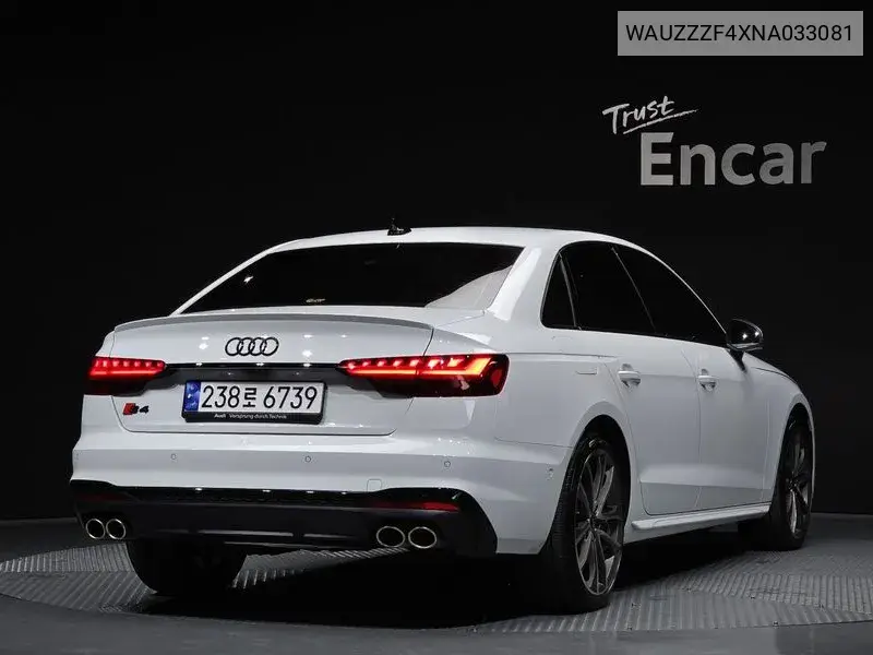 S4 (B9) 3.0 Tfsi Quattro VIN: WAUZZZF4XNA033081 Lot: 39499167
