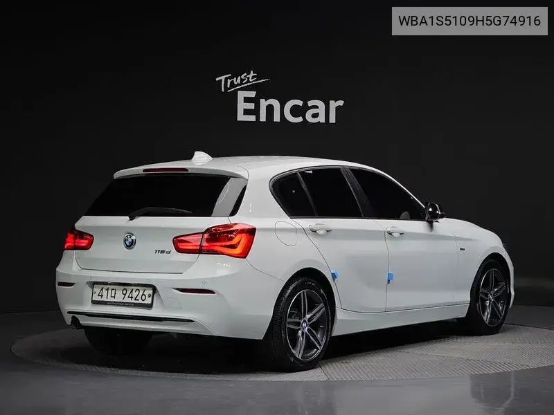1 Series (F20) 118D Sports 5 Door VIN: WBA1S5109H5G74916 Lot: 39833903