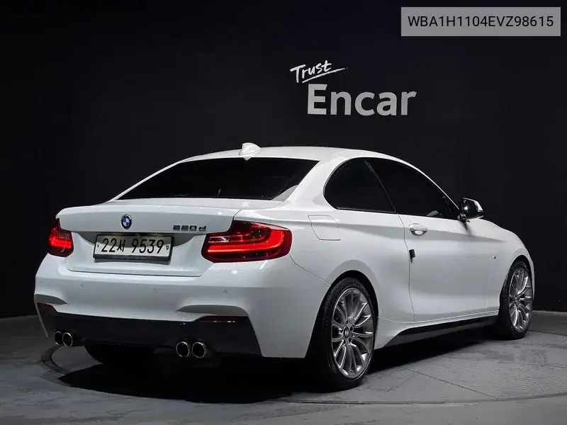 2 Series (F22) 220D M Sports Coupe VIN: WBA1H1104EVZ98615 Lot: 39869300