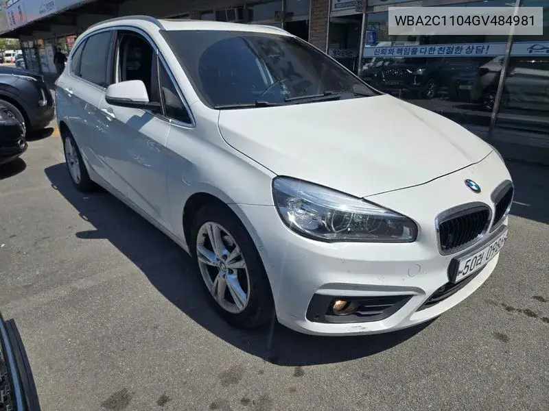 2 Series Active Tourer (F45) Joy VIN: WBA2C1104GV484981 Lot: 39587982