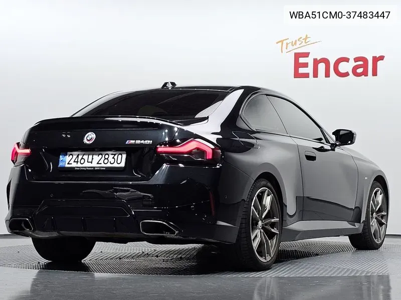 2 Series (G42)M240I xDrive Coupe VIN: WBA51CM0-37483447 Lot: 37483447