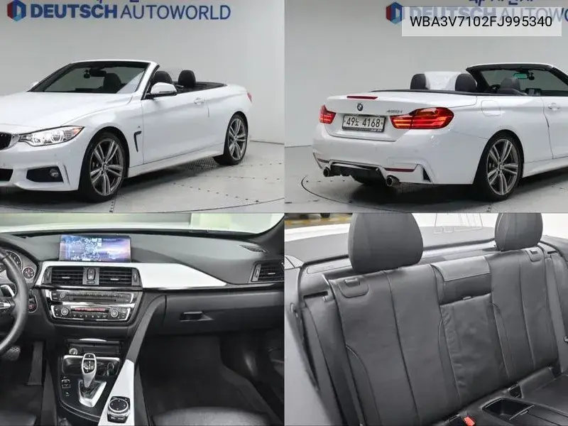 4 Series (F32) 428I M Sports Convertible VIN: WBA3V7102FJ995340 Lot: 39982138