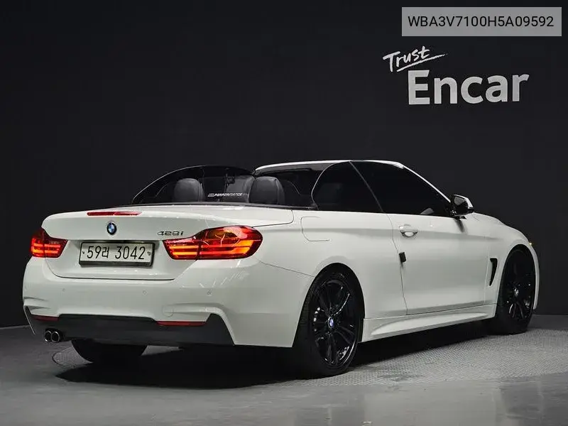 4 Series (F32) 428I M Sports Convertible VIN: WBA3V7100H5A09592 Lot: 39984435