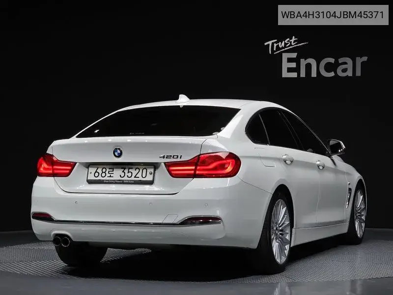 4 Series (F32) 420I Luxury Gran Coupe VIN: WBA4H3104JBM45371 Lot: 39642006