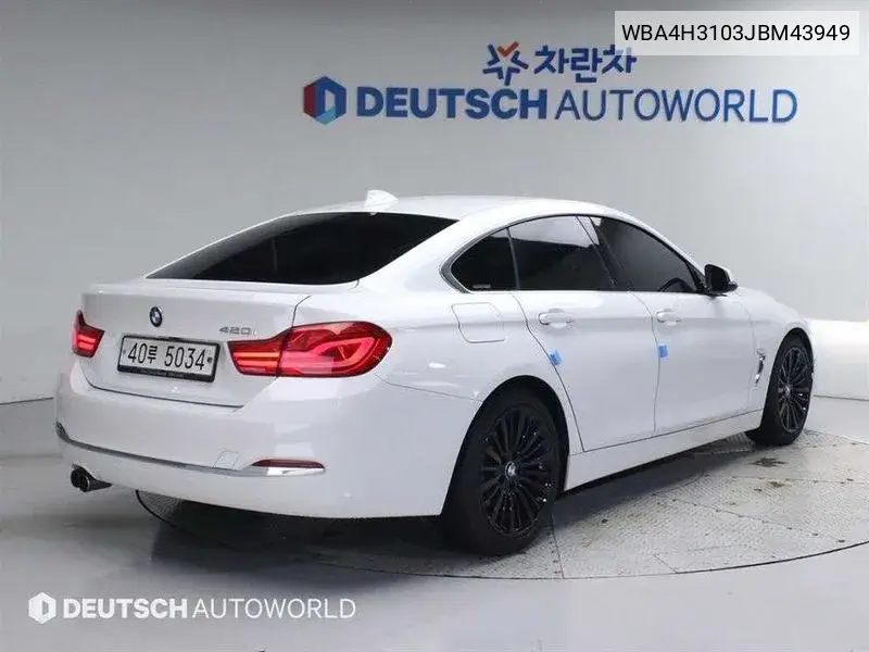4 Series (F32) 420I Luxury Gran Coupe VIN: WBA4H3103JBM43949 Lot: 39971459