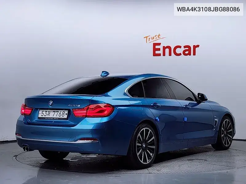 4 Series (F32) 420D Luxury Gran Coupe VIN: WBA4K3108JBG88086 Lot: 39977007