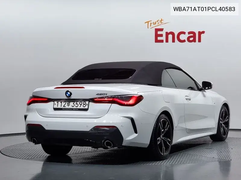 4 Series (G22) 420I M Sports Convertible VIN: WBA71AT01PCL40583 Lot: 39955556