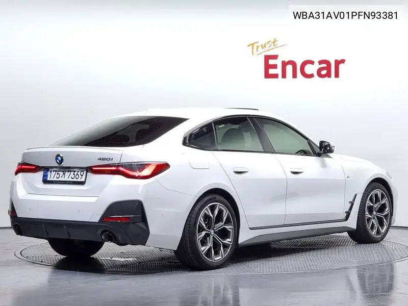 4 Series (G22) 420I M Sports Performance Gran Coupe VIN: WBA31AV01PFN93381 Lot: 39961670