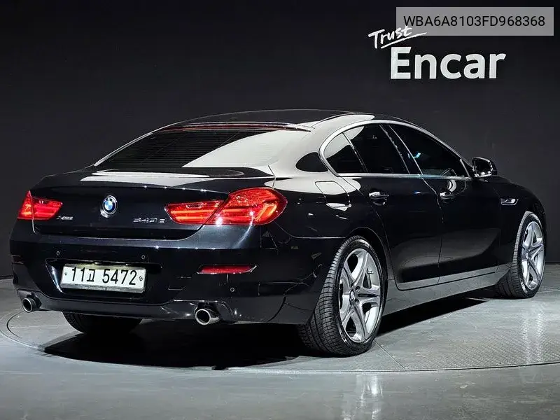 6 Series (F12) 640D xDrive Gran Coupe VIN: WBA6A8103FD968368 Lot: 39890301