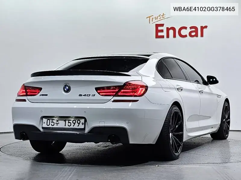 6 Series (F12) 640D xDrive M Sports Gran Coupe VIN: WBA6E4102GG378465 Lot: 39558358