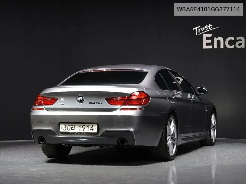 6 Series (F12) 640D xDrive M Sports Gran Coupe VIN: WBA6E4101GG377114 Lot: 39575928