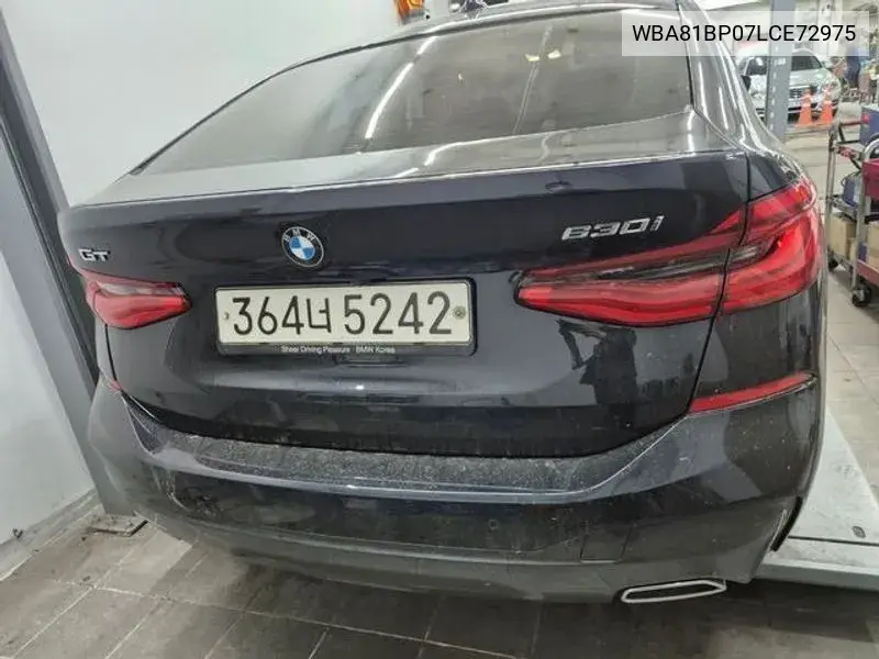 6 Series Gt (G32) 630I xDrive M Sports VIN: WBA81BP07LCE72975 Lot: 39575701