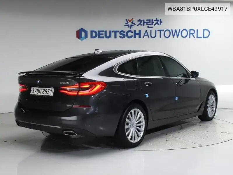 6 Series Gt (G32) 630I xDrive Luxury VIN: WBA81BP0XLCE49917 Lot: 39952380