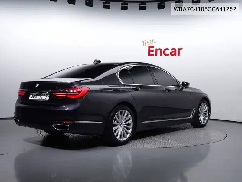 7 Series (G11) 730D xDrive VIN: WBA7C4105GG641252 Lot: 39964955
