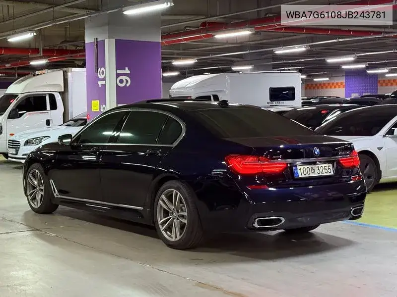 7 Series (G11) 730Ld xDrive M Sports VIN: WBA7G6108JB243781 Lot: 39641779