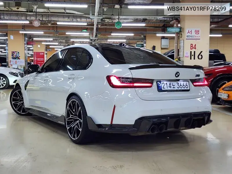 M3 (G80) M3 Sedan Competition M xDrive VIN: WBS41AY01RFP78299 Lot: 38954423