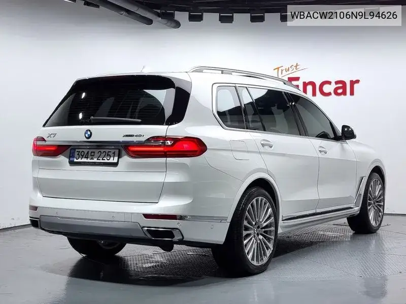 X7 (G07) ​​xDrive 40I Design Pure Excellence 6 -Seater VIN: WBACW2106N9L94626 Lot: 39973378