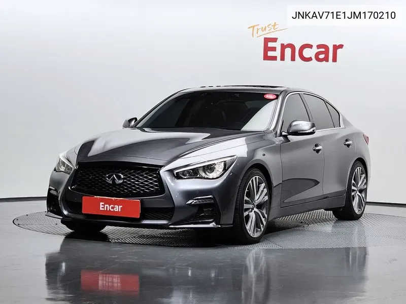 Q50 3.5 Blue Sports Sensor VIN: JNKAV71E1JM170210 Lot: 38294566