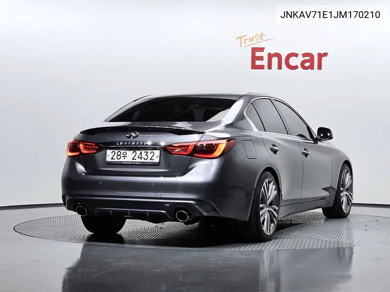 Q50 3.5 Blue Sports Sensor VIN: JNKAV71E1JM170210 Lot: 38294566