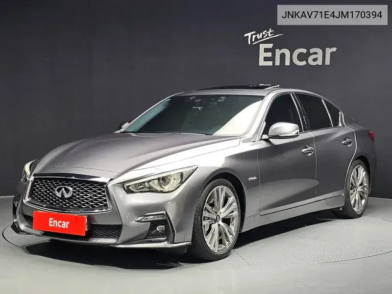Q50 3.5 Blue Sports Sensor VIN: JNKAV71E4JM170394 Lot: 39875023