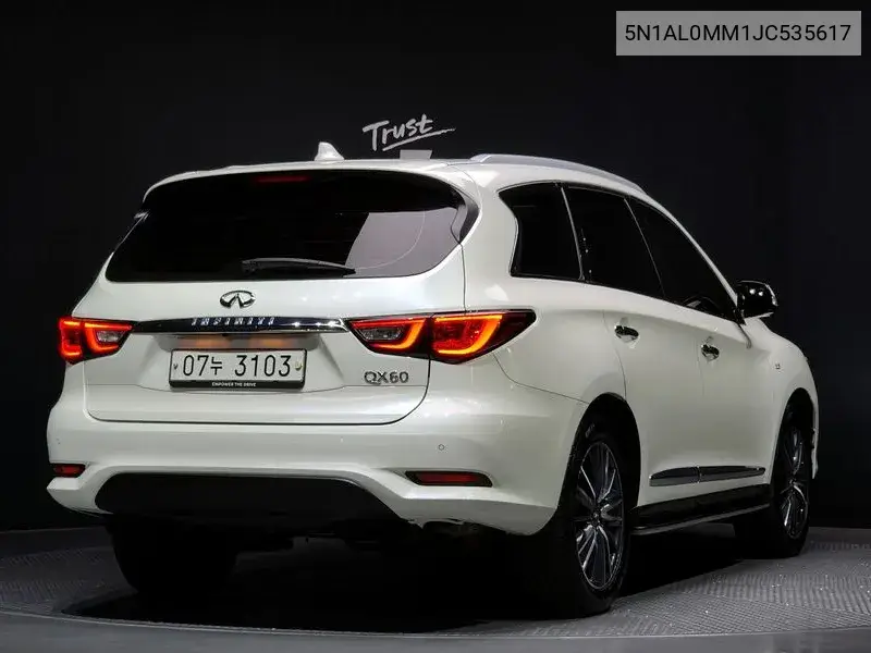 Qx60 3.5 Awd VIN: 5N1AL0MM1JC535617 Lot: 39348346