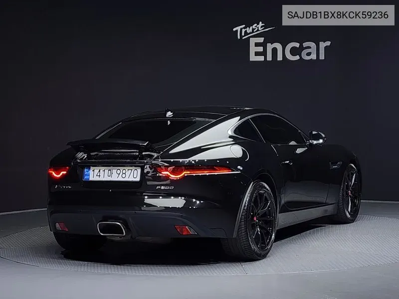 Jaguar F-Type P300 Coupe X152 VIN: SAJDB1BX8KCK59236 Lot: 38089132