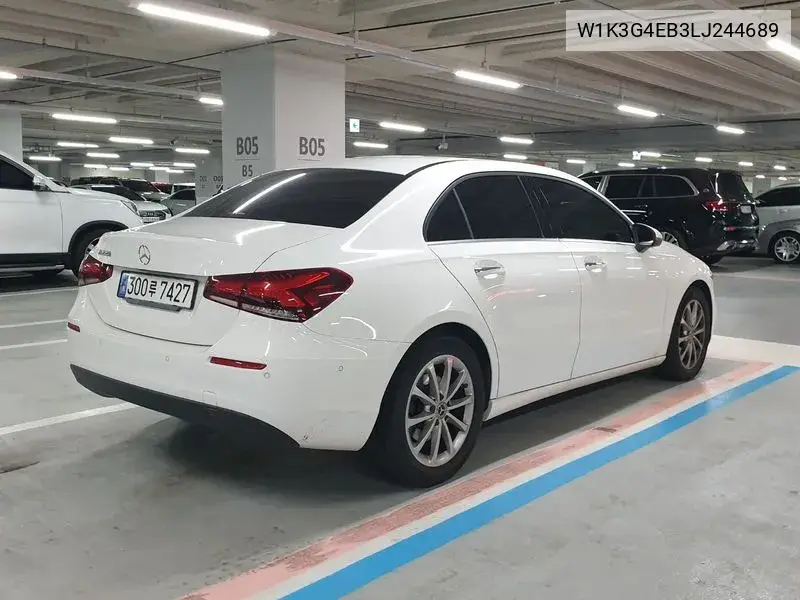 A-Class W177 A220 Sedan VIN: W1K3G4EB3LJ244689 Lot: 39574766