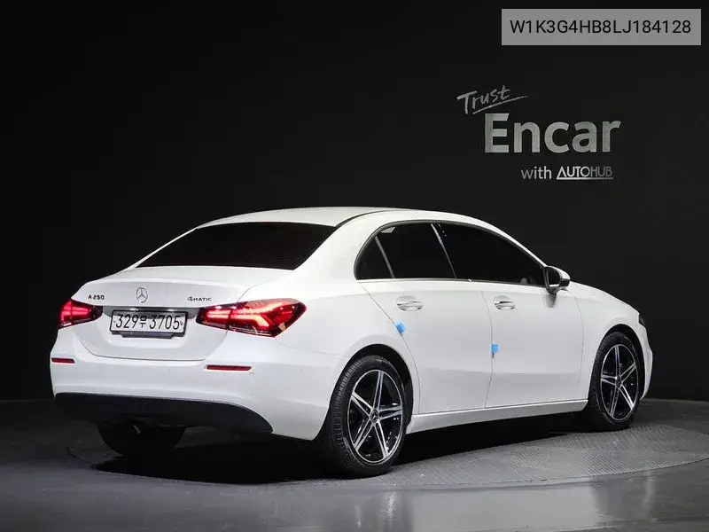 A-Class W177 A250 4Matic Sedan VIN: W1K3G4HB8LJ184128 Lot: 39977640