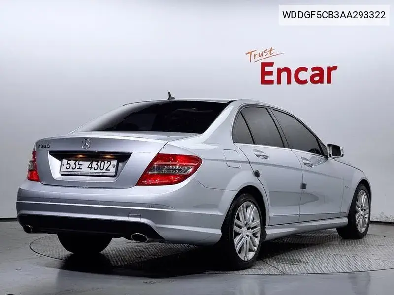 C-Class W204 C250 Avant-Garde VIN: WDDGF5CB3AA293322 Lot: 39978200