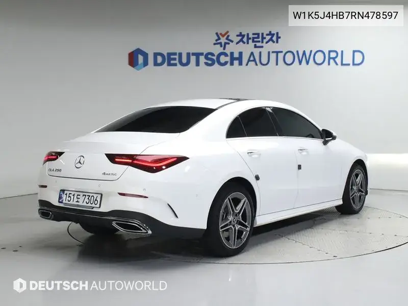 Cla-Class C118 Cla250 4Matic VIN: W1K5J4HB7RN478597 Lot: 39945955