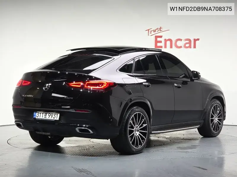 Gle-Class W167 Gle400D 4Matic Coupe VIN: W1NFD2DB9NA708375 Lot: 40103809