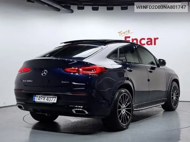 Gle-Class W167 Gle400D 4Matic Coupe VIN: W1NFD2DB3NA801747 Lot: 40104293