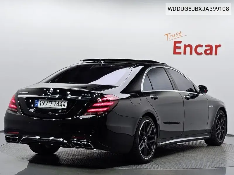 S-Class W222 S63 Amg 4Matic+ VIN: WDDUG8JBXJA399108 Lot: 39949667