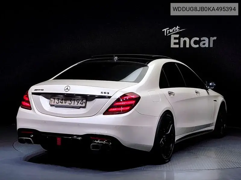 S-Class W222 S63 Amg 4Matic+ Performance Edition VIN: WDDUG8JB0KA495394 Lot: 39961899