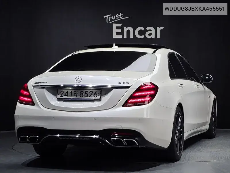 S-Class W222 S63 Amg 4Matic+ VIN: WDDUG8JBXKA455551 Lot: 40133799