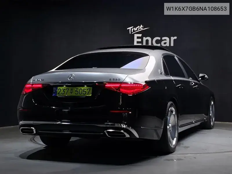 S-Class W223 Maybach S580 4Matic VIN: W1K6X7GB6NA108653 Lot: 39947278