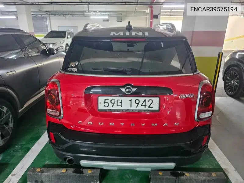 Cooper Countryman High Generation VIN: ENCAR39575194 Lot: 39575194