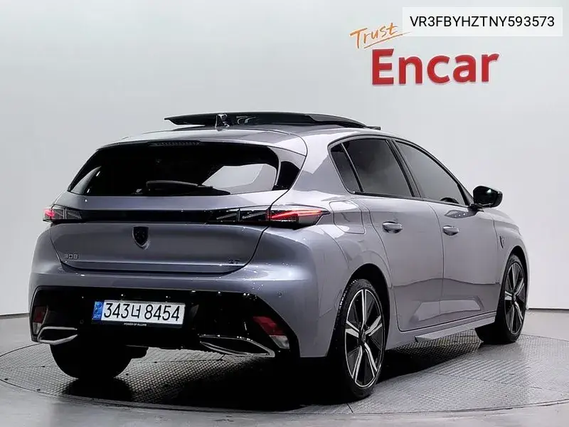 308 3Rd Generation 1.5 Bluehdi Gt VIN: VR3FBYHZTNY593573 Lot: 38990930