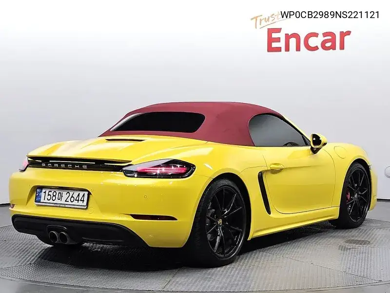 718 Boxster S 2.5 VIN: WP0CB2989NS221121 Lot: 39931694