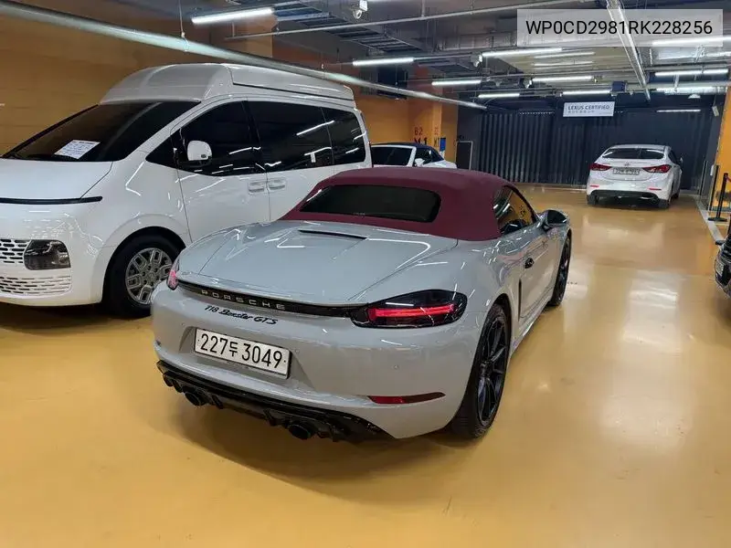 718 Baxter 4.0 Gts VIN: WP0CD2981RK228256 Lot: 39966720