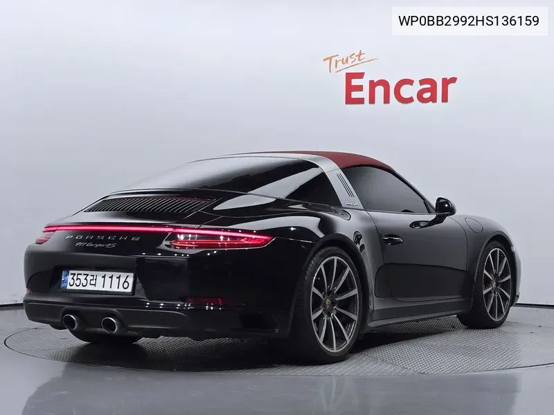 911Targa 4S991 VIN: WP0BB2992HS136159 Lot: 38516350
