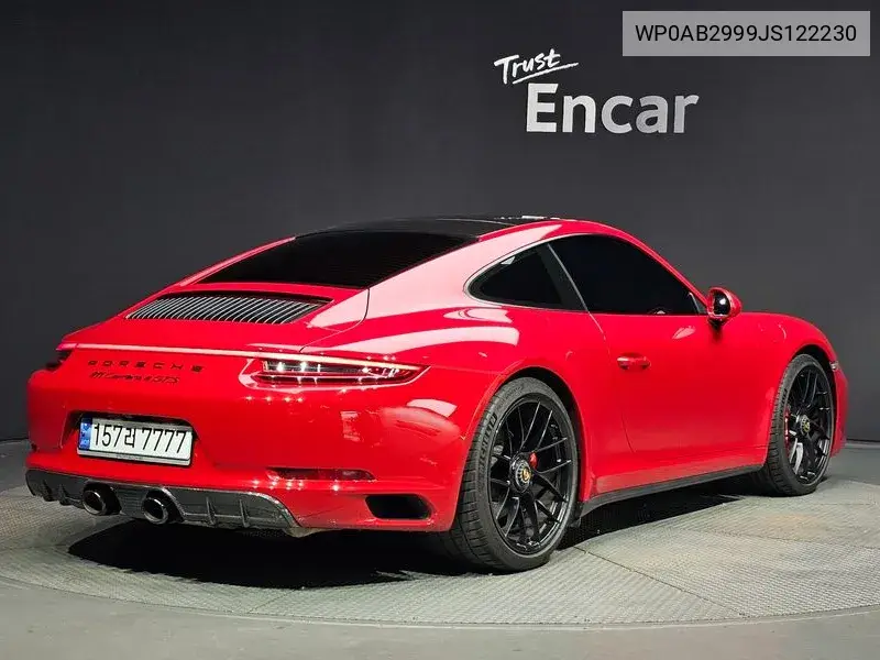 911 Carrera 4 Gts 991 VIN: WP0AB2999JS122230 Lot: 39981796