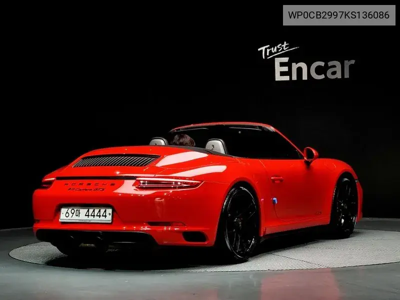 911 Carrera Gts Cabriolet 991 VIN: WP0CB2997KS136086 Lot: 39462741