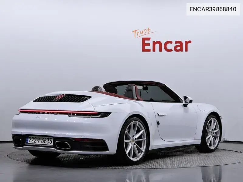 911 (992) Carrera Cabriolet VIN: ENCAR39868840 Lot: 39868840