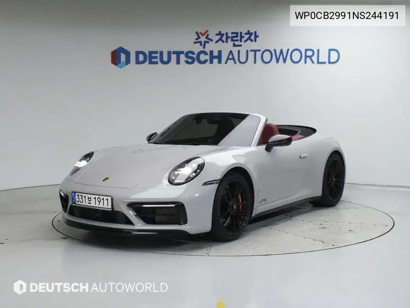 911 (992) Carrera Gts Cabriolet VIN: WP0CB2991NS244191 Lot: 39636999
