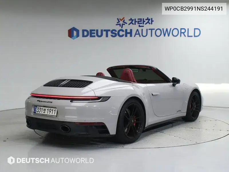911 (992) Carrera Gts Cabriolet VIN: WP0CB2991NS244191 Lot: 39636999